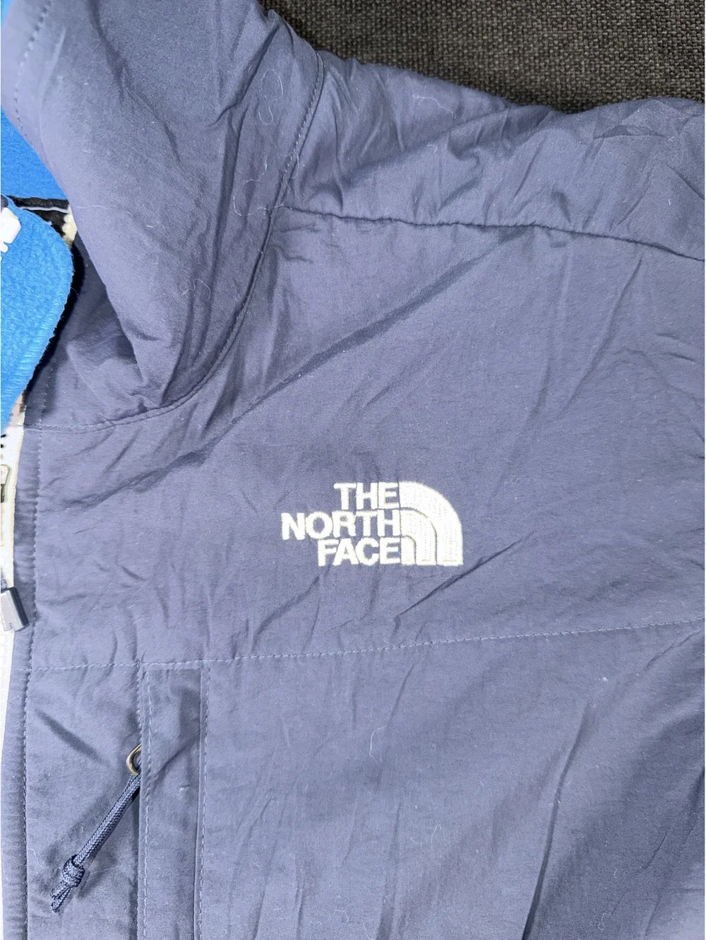 The North Face Men's Medium Blue and Gray Fleece Jacket